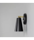 Cashel cone hotel wall light brass 20 cm