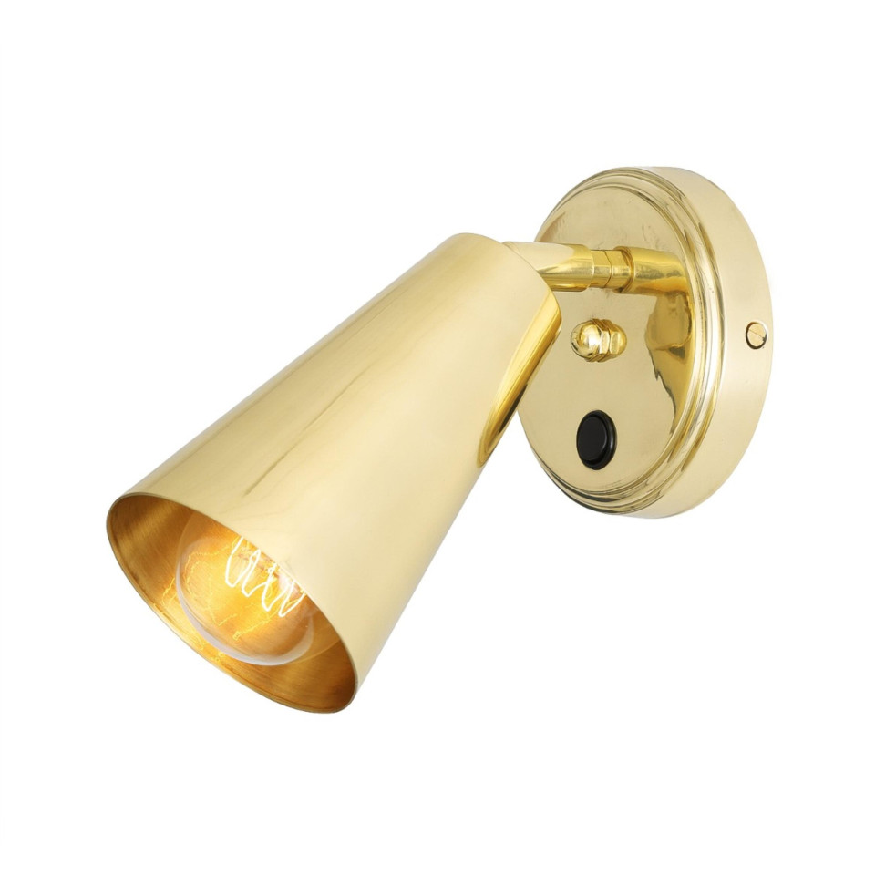 Cashel kon hotell vägglampa mässing 20 cm