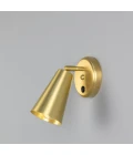 Cashel cone hotel wall light brass 20 cm