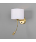 Longford hotel vägglampa mässing/tyg 46 cm