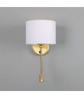 Longford hotel vägglampa mässing/tyg 46 cm