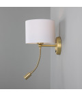 Longford hotel vägglampa mässing/tyg 46 cm
