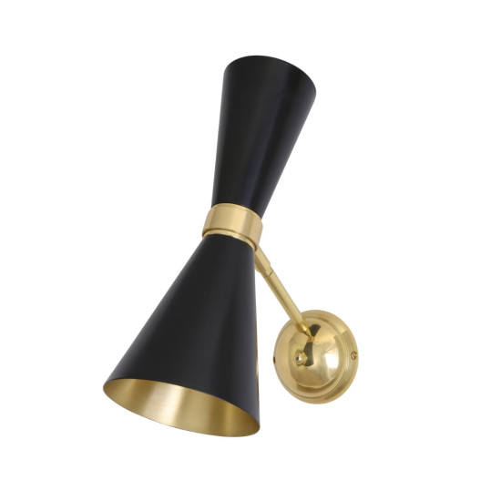 Cairo vägglampa svart/vit/mässing 35 cm Cairo vägglampa svart/vit/mässing 35 cm