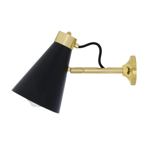 Preston Wall Light Black/White/Brass 19 cm Preston Wall Light Black/White/Brass 19 cm