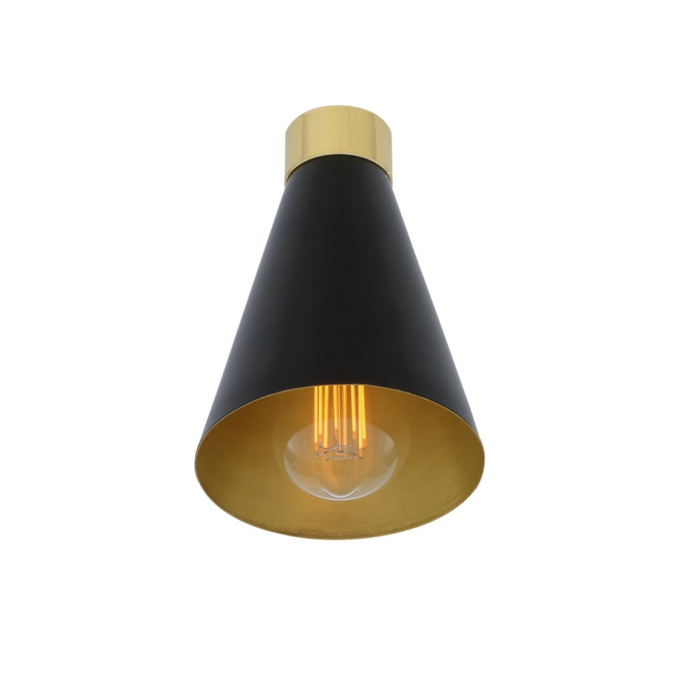 Preston Wall Light Black/White/Brass 19 cm Mullan Lighting Preston Wall Light Black/White/Brass 19 cm