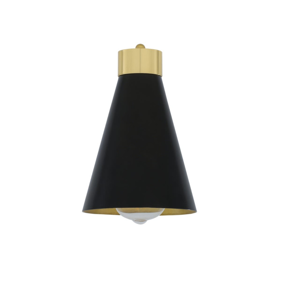 Preston Wall Light Black/White/Brass 19 cm Mullan Lighting Preston Wall Light Black/White/Brass 19 cm