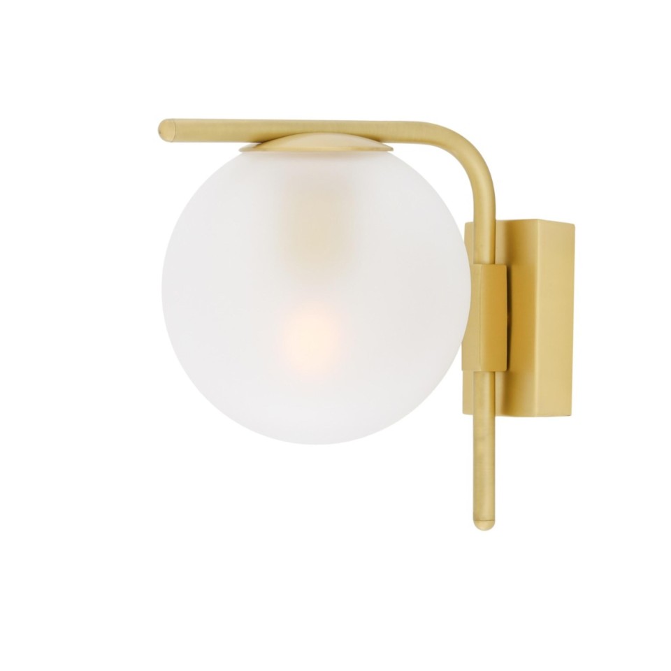 Madison wall light brass/glass 23 cm