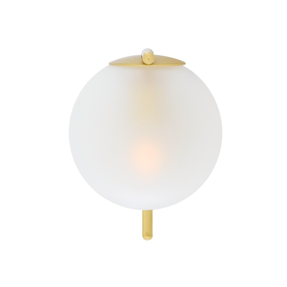 Madison wall light brass/glass 23 cm