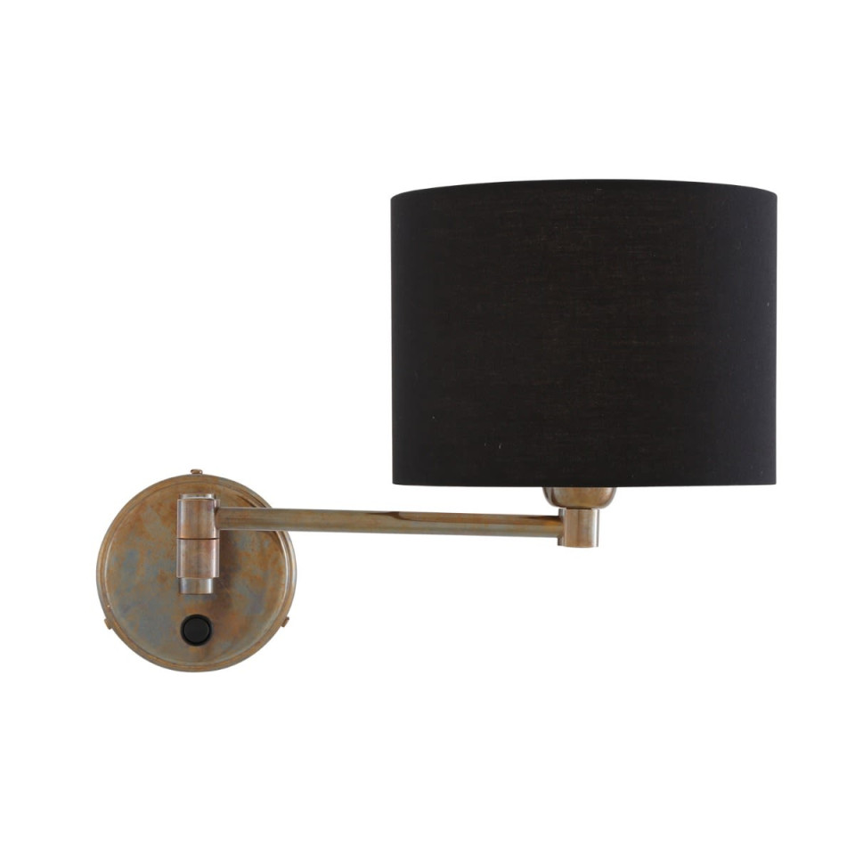Kerry vägglampa mässing/tyg 26 cm Mullan Lighting Kerry vägglampa mässing/tyg 26 cm