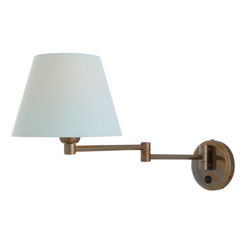 Kerry vägglampa mässing/tyg 26 cm Mullan Lighting Kerry vägglampa mässing/tyg 26 cm