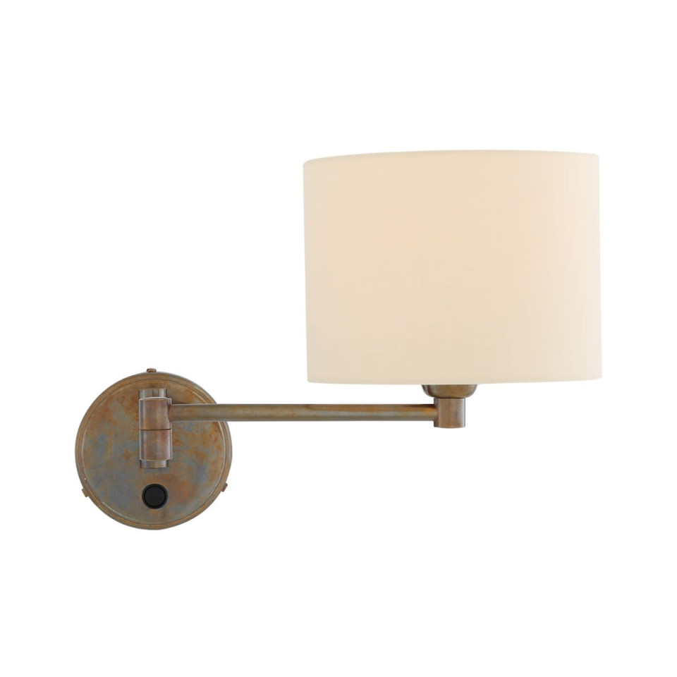 Kerry vägglampa mässing/tyg 26 cm Mullan Lighting Kerry vägglampa mässing/tyg 26 cm