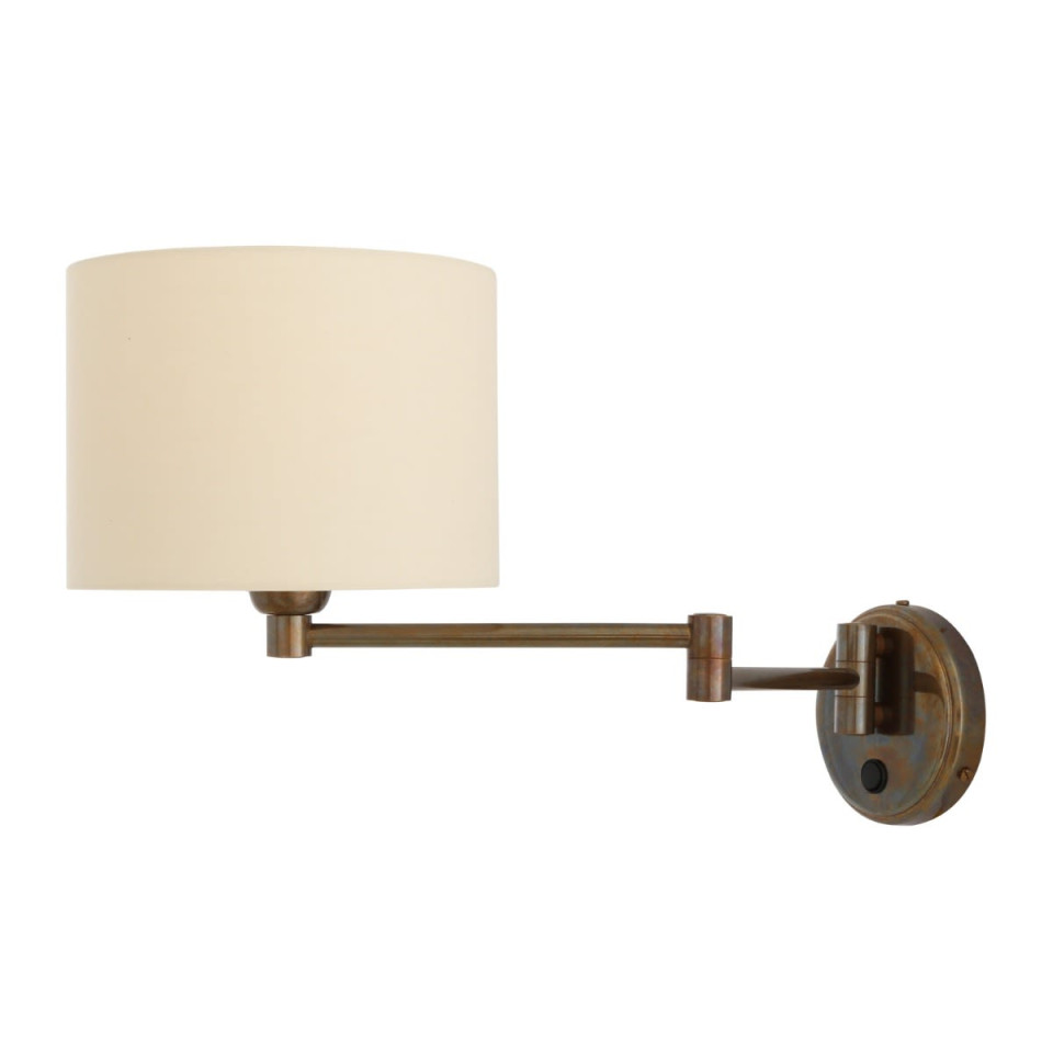 Kerry vägglampa mässing/tyg 26 cm Mullan Lighting Kerry vägglampa mässing/tyg 26 cm