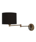 Kerry vägglampa mässing/tyg 26 cm Mullan Lighting Kerry vägglampa mässing/tyg 26 cm