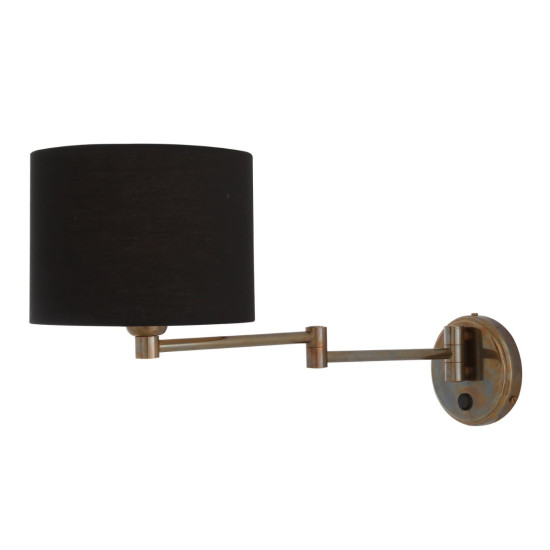 Kerry vägglampa mässing/tyg 26 cm Kerry vägglampa mässing/tyg 26 cm