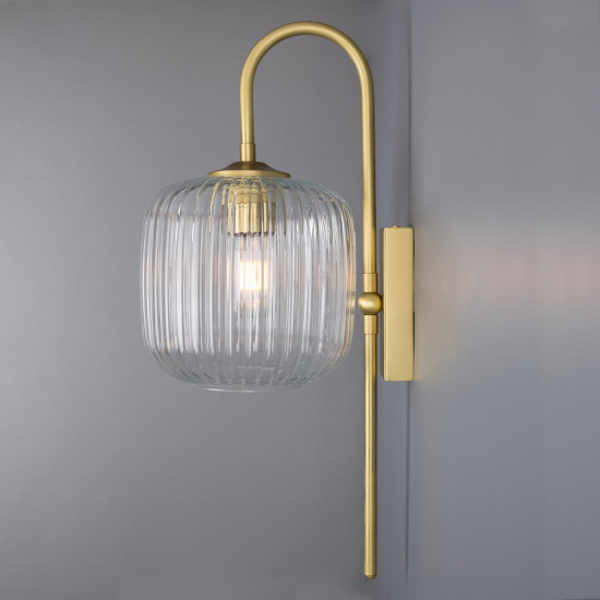 Astoria vägglampa mässing/glas 52,6 cm Astoria vägglampa mässing/glas 52,6 cm