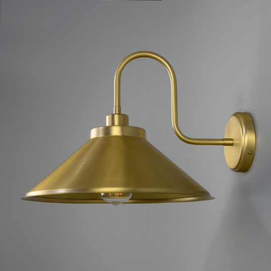 Rio swan neck wall light brass 37.5 cm Rio swan neck wall light brass 37.5 cm