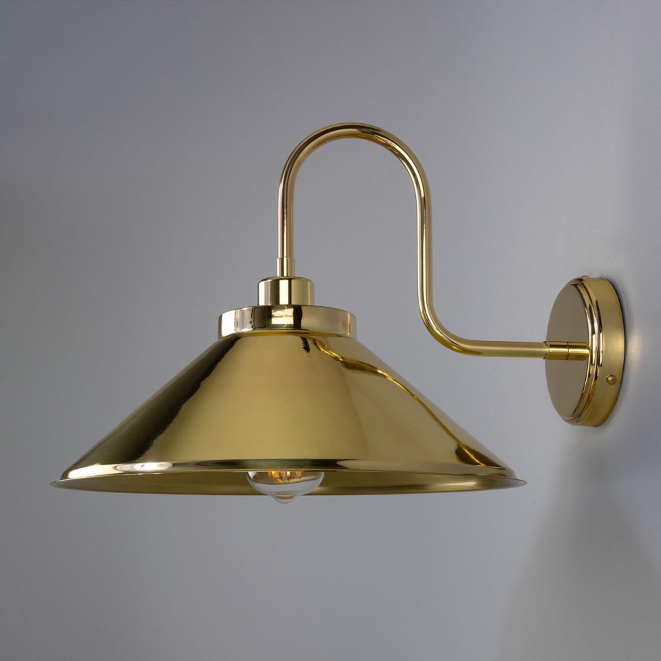 Rio vägglampa mässing 37.5 cm