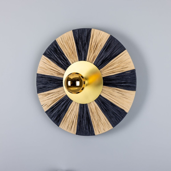 Vernon Wall Lamp Brass/Raffia 54 cm Vernon Wall Lamp Brass/Raffia 54 cm
