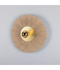 Syracuse vägglampa mässing/raffia 54 cm Mullan Lighting Syracuse vägglampa mässing/raffia 54 cm