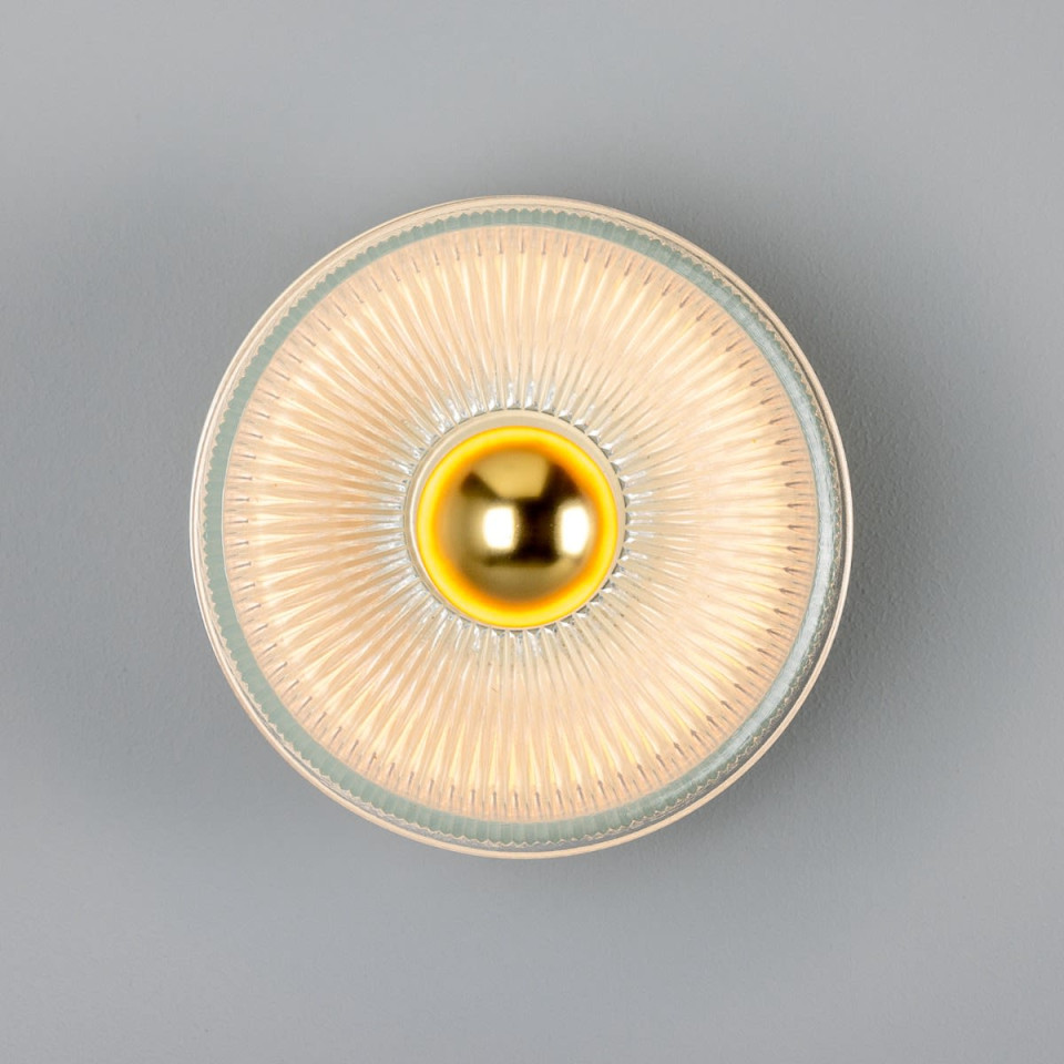 Eclipse vägglampa mässing/glas 20 cm Mullan Lighting Eclipse vägglampa mässing/glas 20 cm
