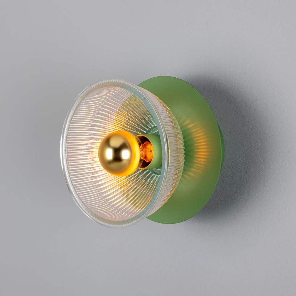 Eclipse vägglampa mässing/glas 20 cm Mullan Lighting Eclipse vägglampa mässing/glas 20 cm