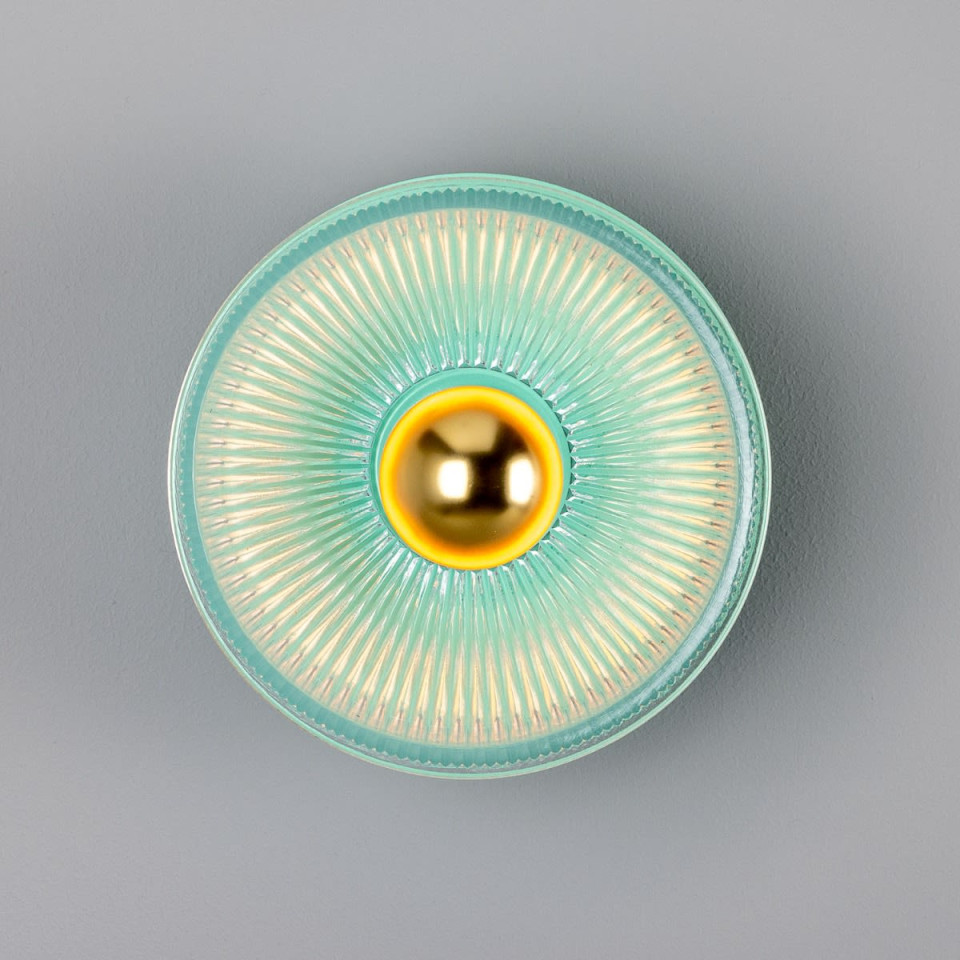 Eclipse vägglampa mässing/glas 20 cm Mullan Lighting Eclipse vägglampa mässing/glas 20 cm