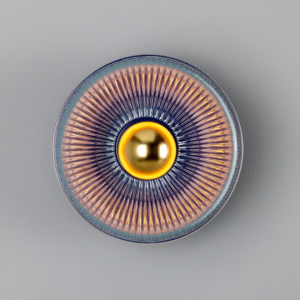 Eclipse vägglampa mässing/glas 20 cm Mullan Lighting Eclipse vägglampa mässing/glas 20 cm