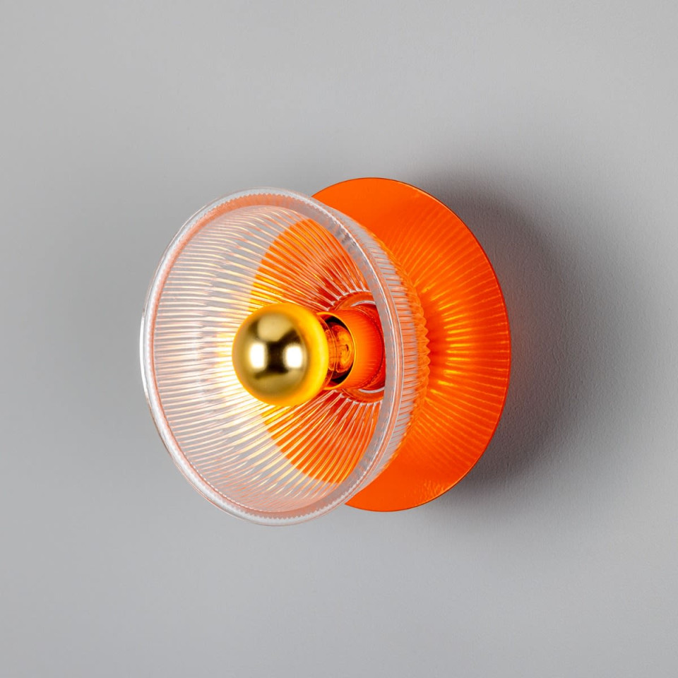 Eclipse vägglampa mässing/glas 20 cm Mullan Lighting Eclipse vägglampa mässing/glas 20 cm