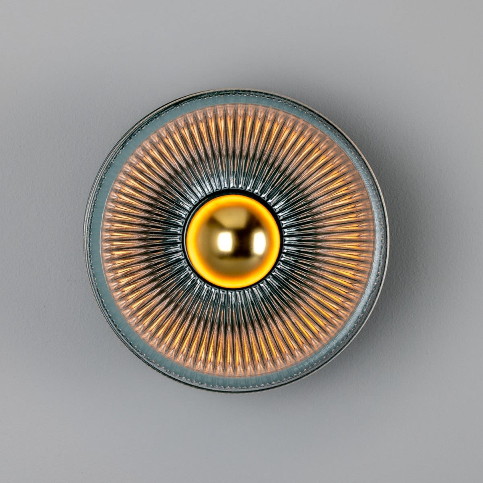 Eclipse vägglampa mässing/glas 20 cm Mullan Lighting Eclipse vägglampa mässing/glas 20 cm