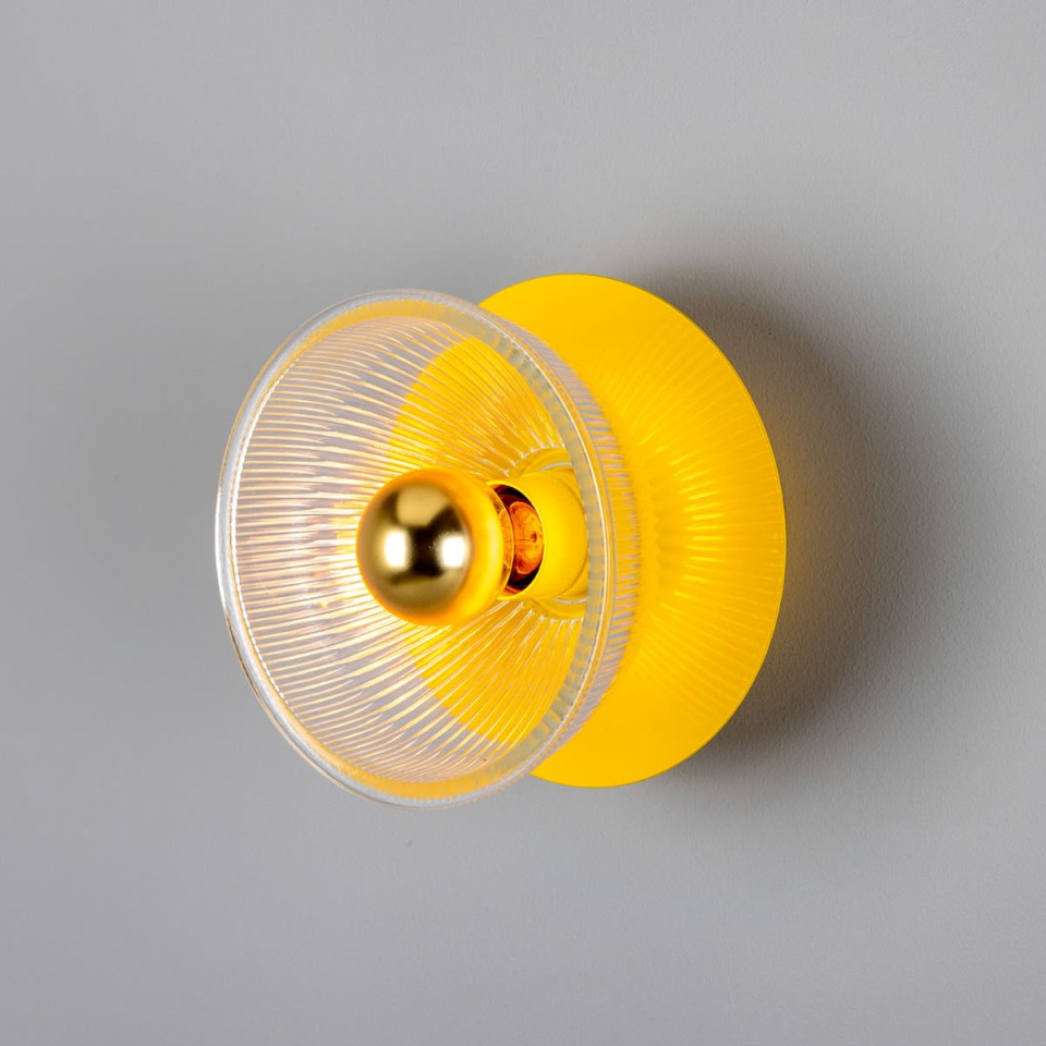 Eclipse vägglampa mässing/glas 20 cm Mullan Lighting Eclipse vägglampa mässing/glas 20 cm