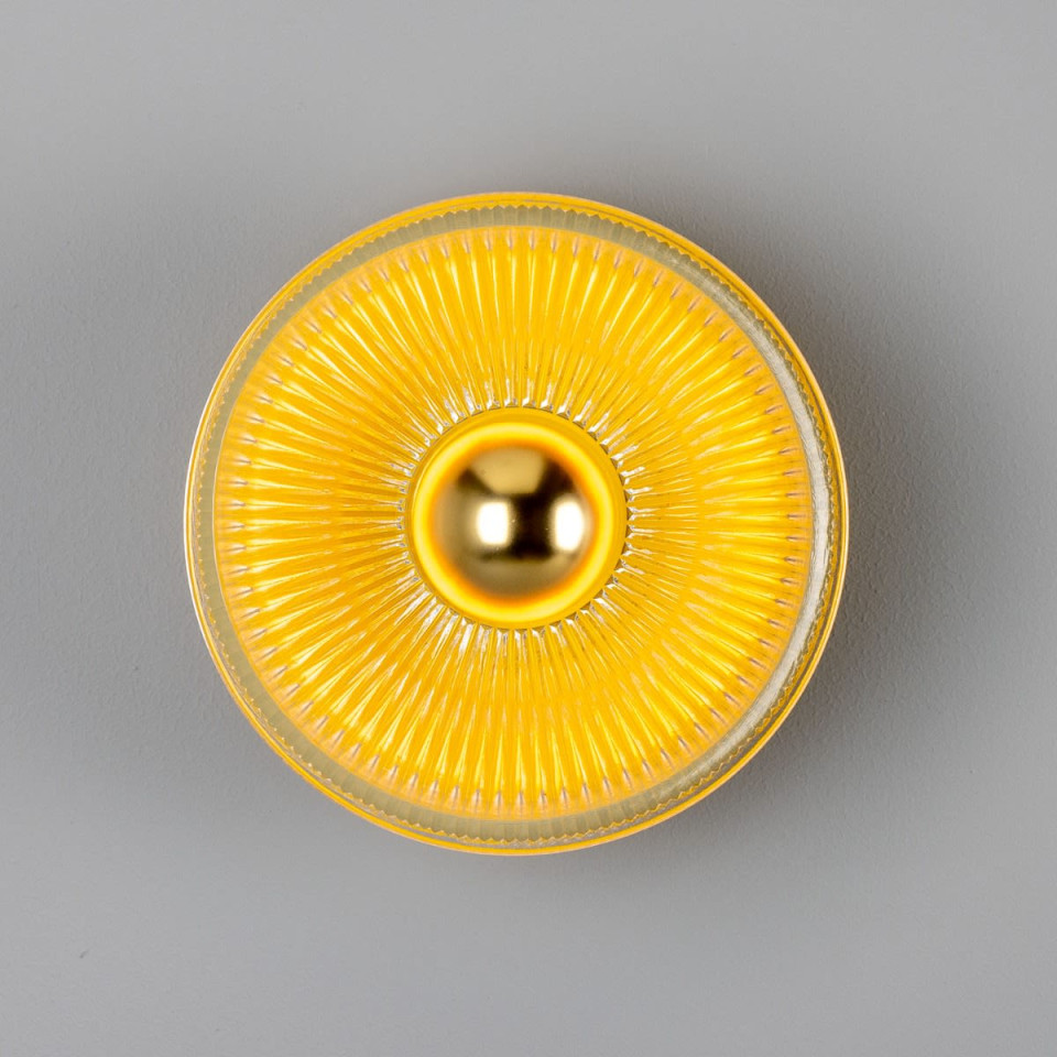Eclipse vägglampa mässing/glas 20 cm Mullan Lighting Eclipse vägglampa mässing/glas 20 cm