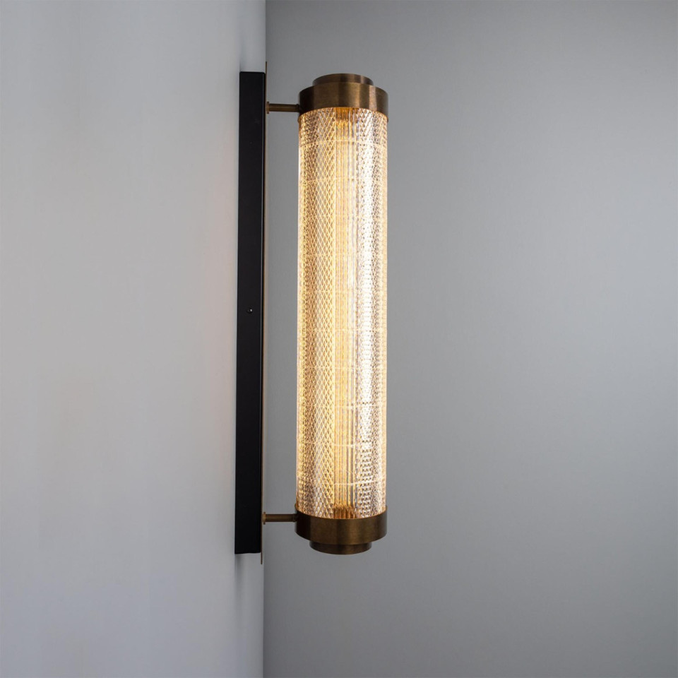 Ashford vägglampa mässing/akryl 79.6 cm