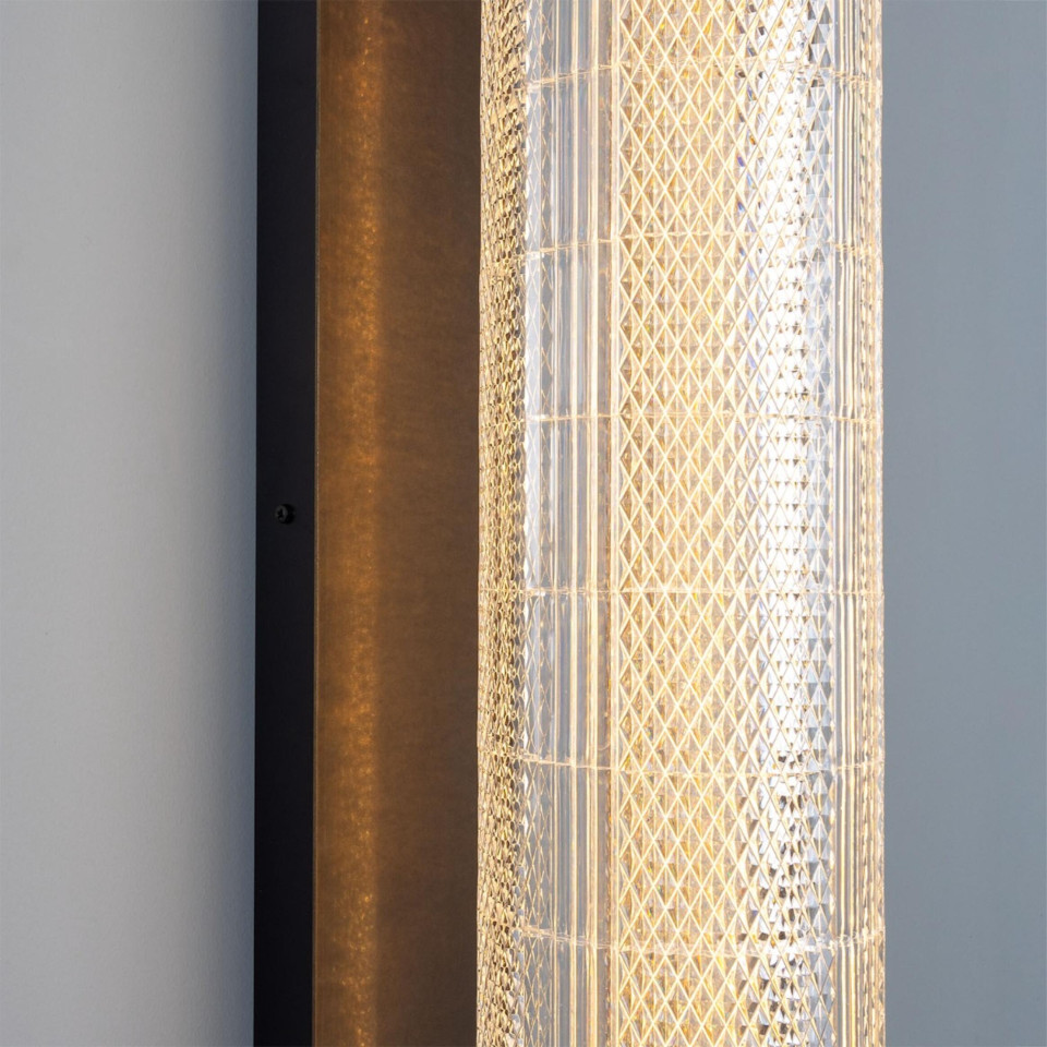 Ashford vägglampa mässing/akryl 79.6 cm