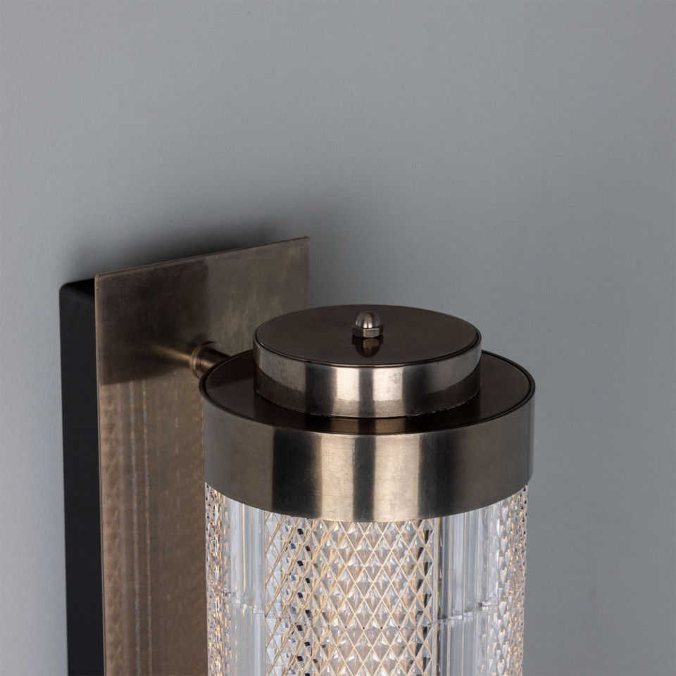 Ashford vägglampa mässing/akryl 79.6 cm