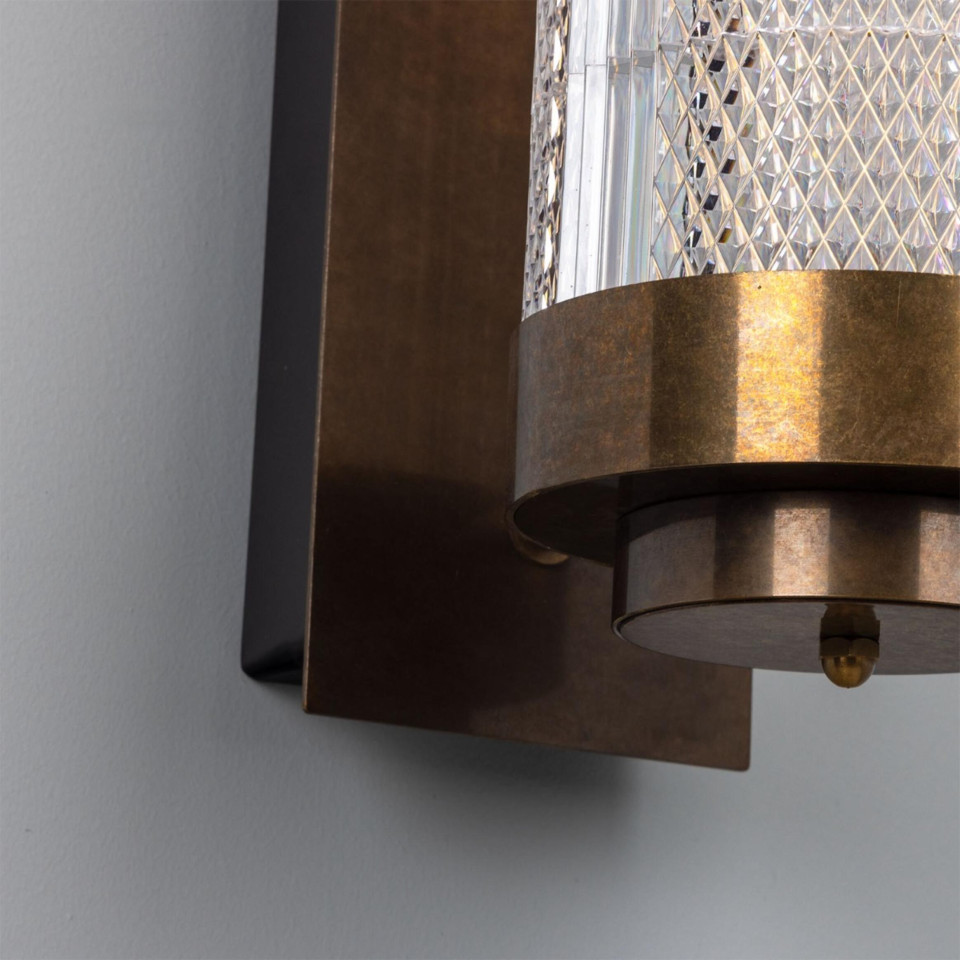 Ashford vägglampa mässing/akryl 79.6 cm