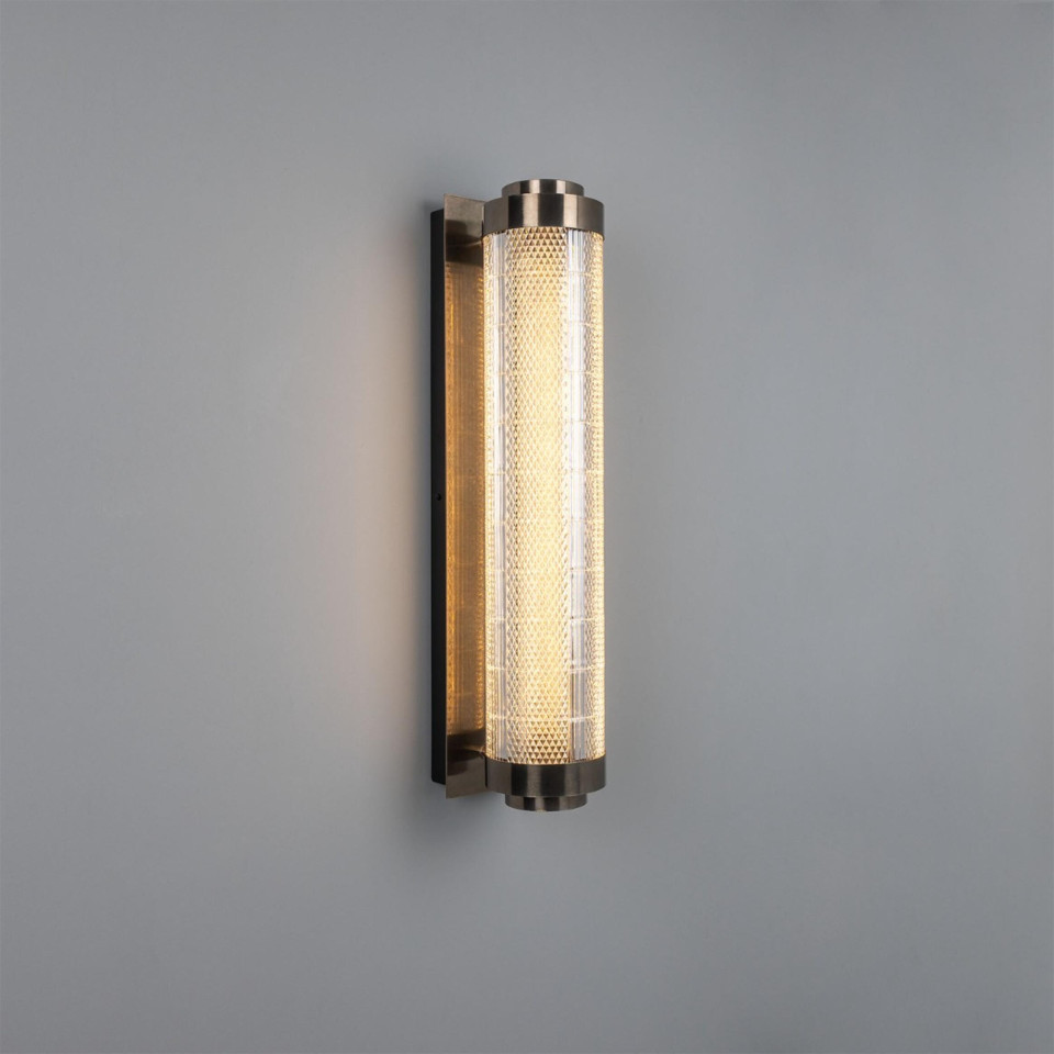 Ashford vägglampa mässing/akryl 79.6 cm