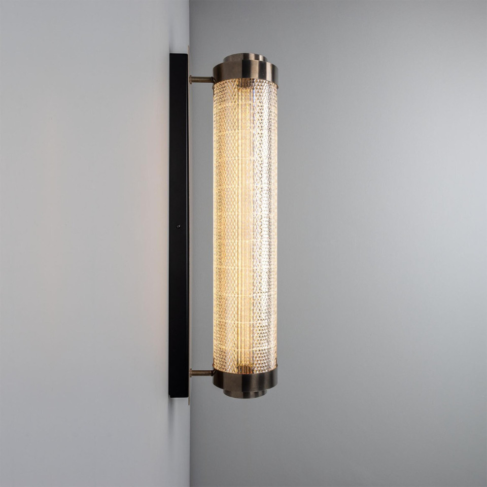 Ashford vägglampa mässing/akryl 79.6 cm