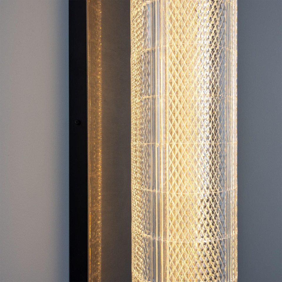 Ashford vägglampa mässing/akryl 79.6 cm