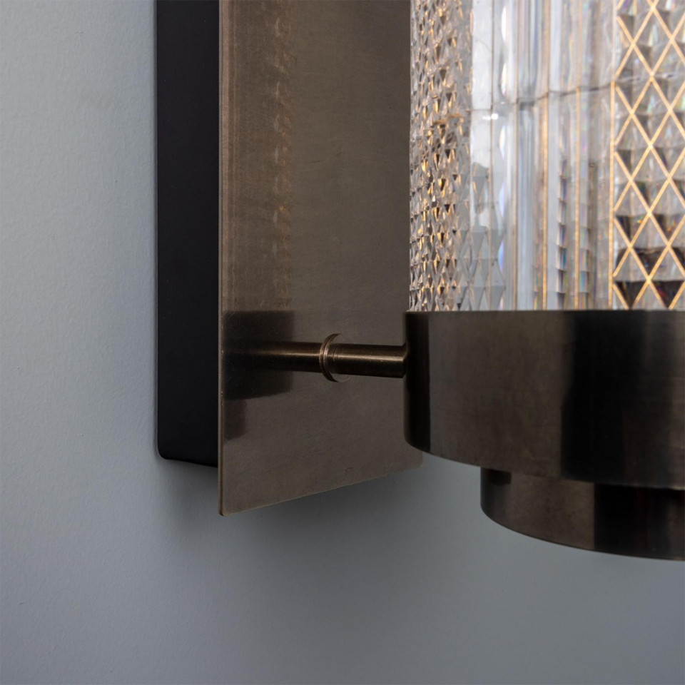 Ashford vägglampa mässing/akryl 79.6 cm