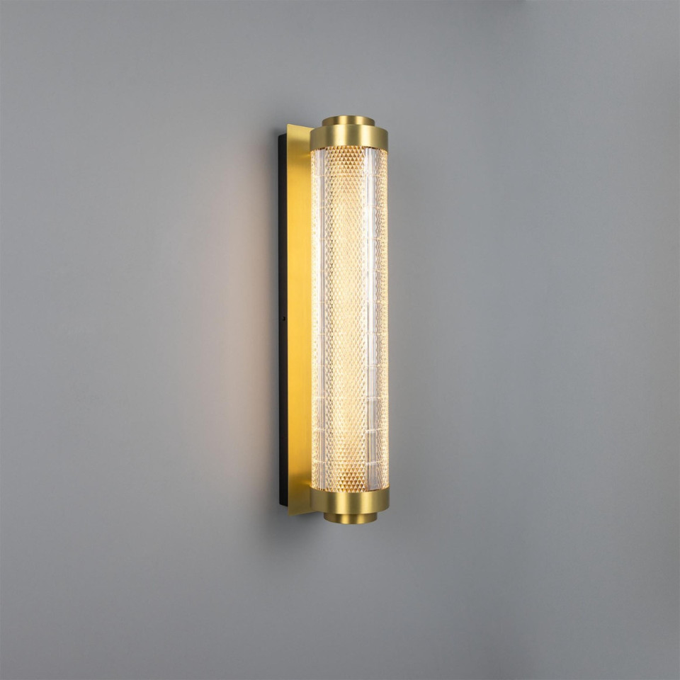 Ashford vägglampa mässing/akryl 79.6 cm