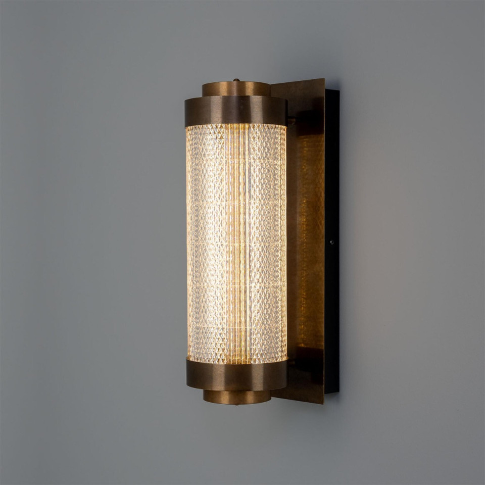 Ashford liten vägglampa mässing/glas 50 cm