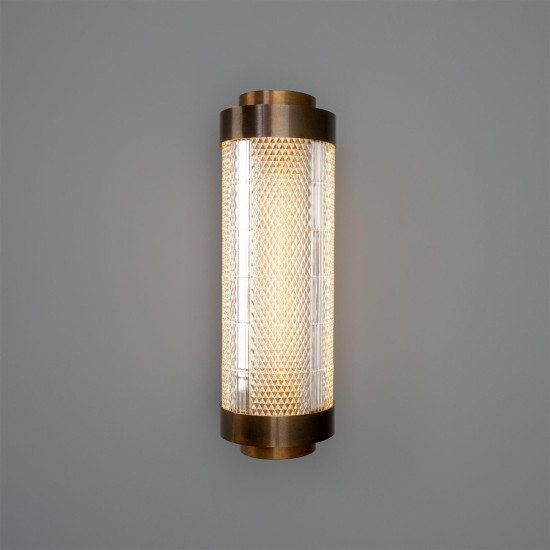 Ashford liten vägglampa mässing/glas 50 cm