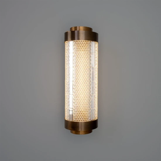 Ashford liten vägglampa mässing/glas 50 cm