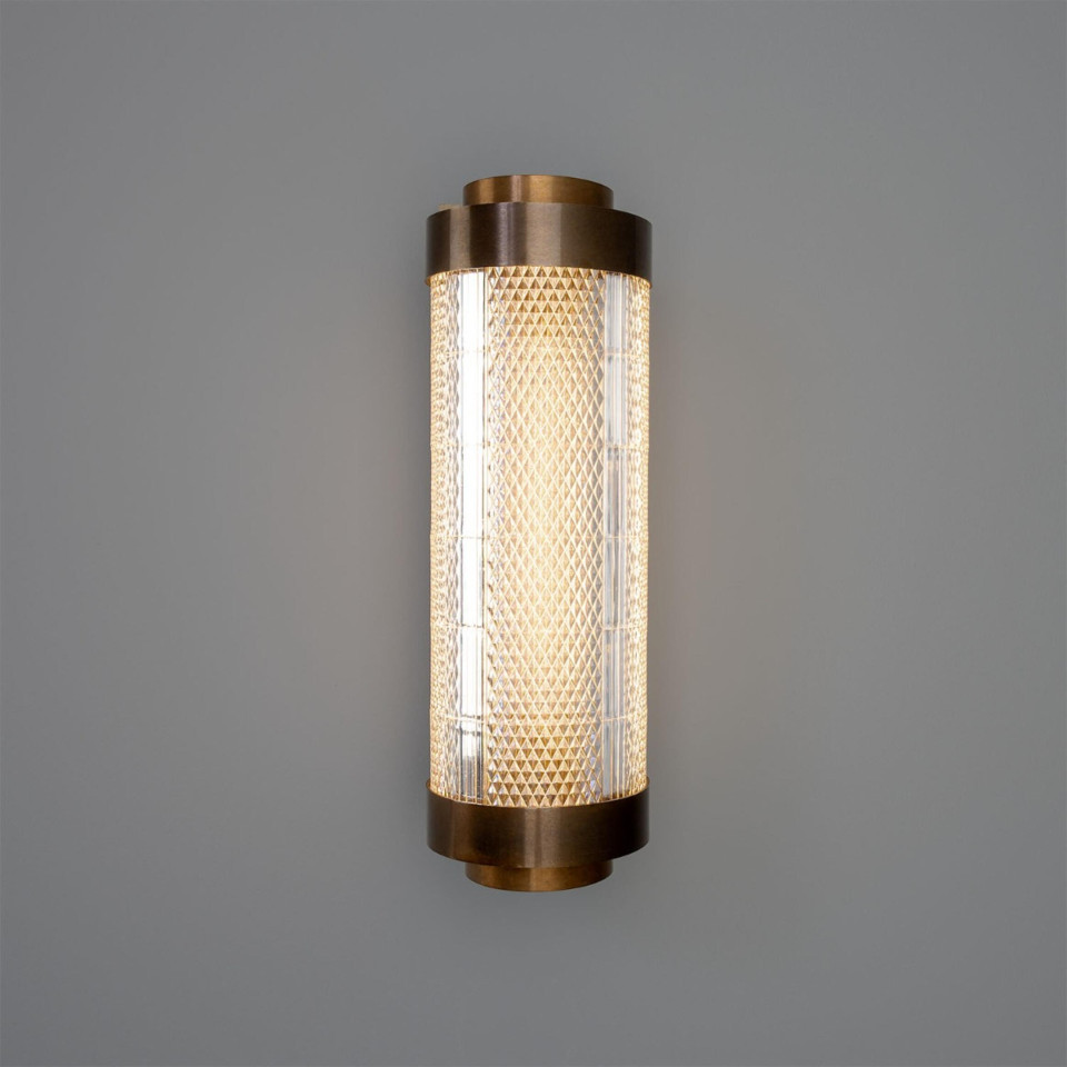 Ashford liten vägglampa mässing/glas 50 cm