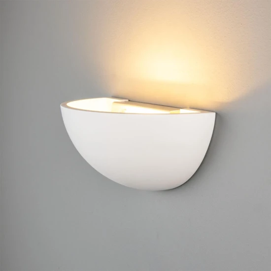 Bonn half dome hotel wall light plaster 28 cm