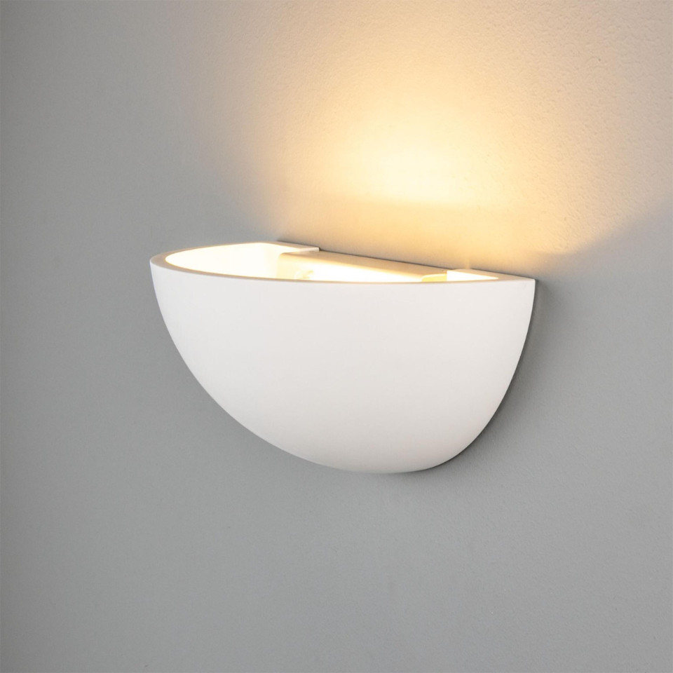 Bonn halv kupol hotell vägglampa gips 28 cm Mullan Lighting Bonn halv kupol hotell vägglampa gips 28 cm