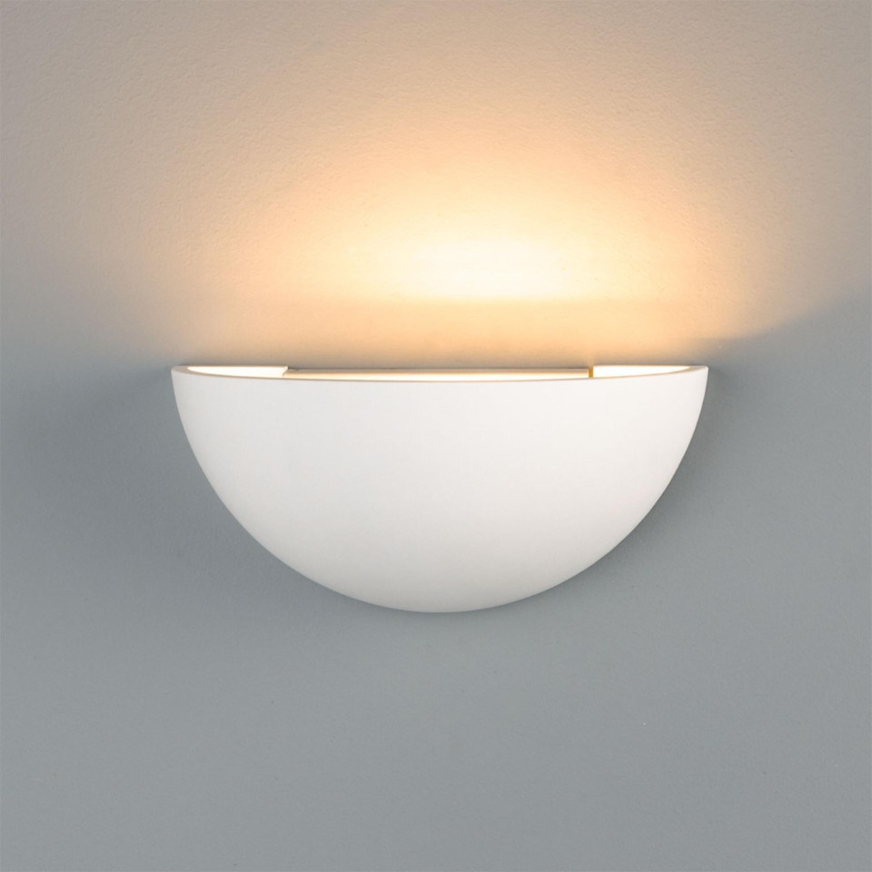 Bonn halv kupol hotell vägglampa gips 28 cm Mullan Lighting Bonn halv kupol hotell vägglampa gips 28 cm