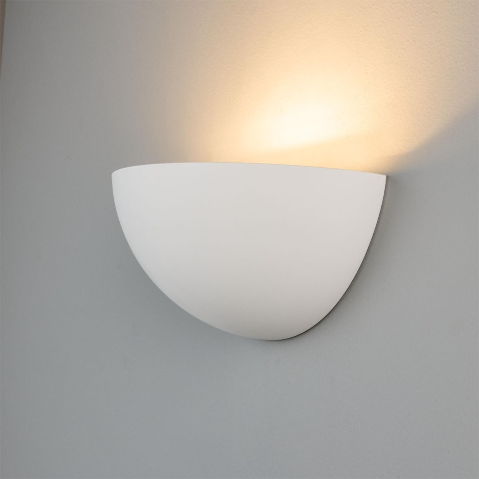 Bonn halv kupol hotell vägglampa gips 28 cm Mullan Lighting Bonn halv kupol hotell vägglampa gips 28 cm
