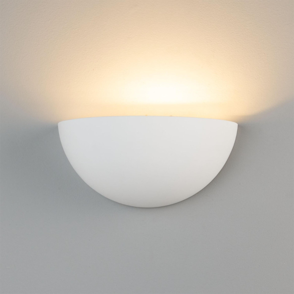 Bonn halv kupol hotell vägglampa gips 28 cm Mullan Lighting Bonn halv kupol hotell vägglampa gips 28 cm