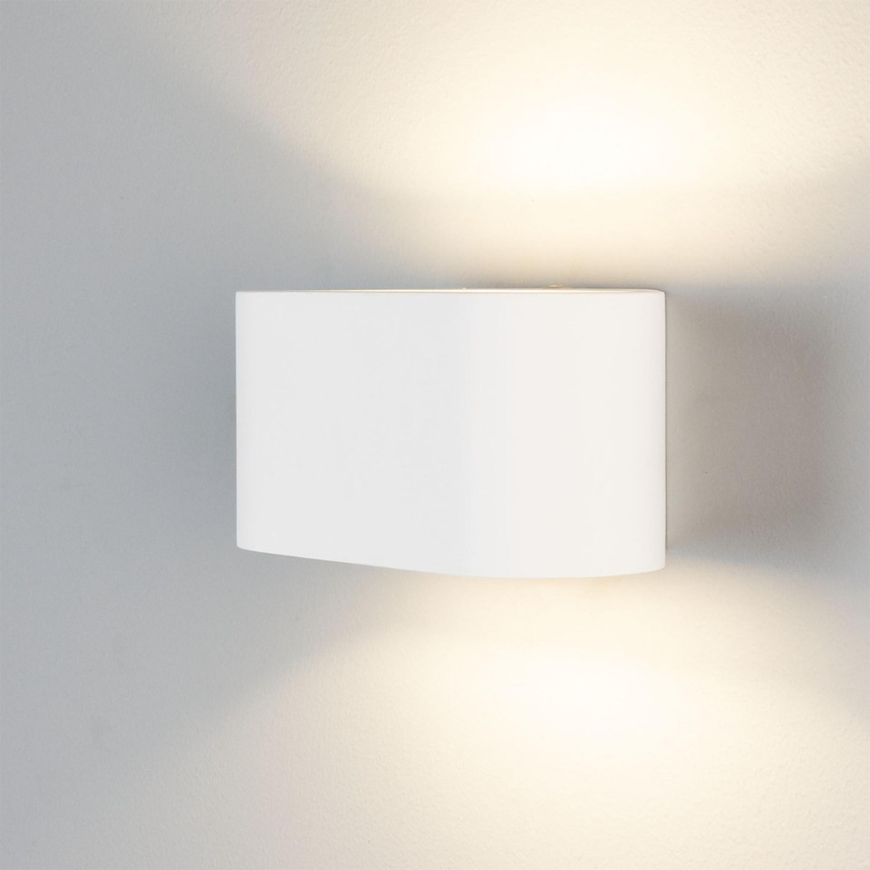 Innsbruck elliptisk vägglampa gips för hotell 18 cm